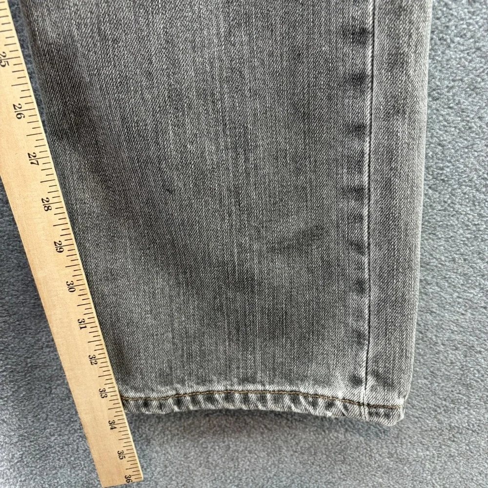 VTG 90s Y2K Levis 501 Jeans Men 34x34 Gray Straight Denim Button Fly Distressed